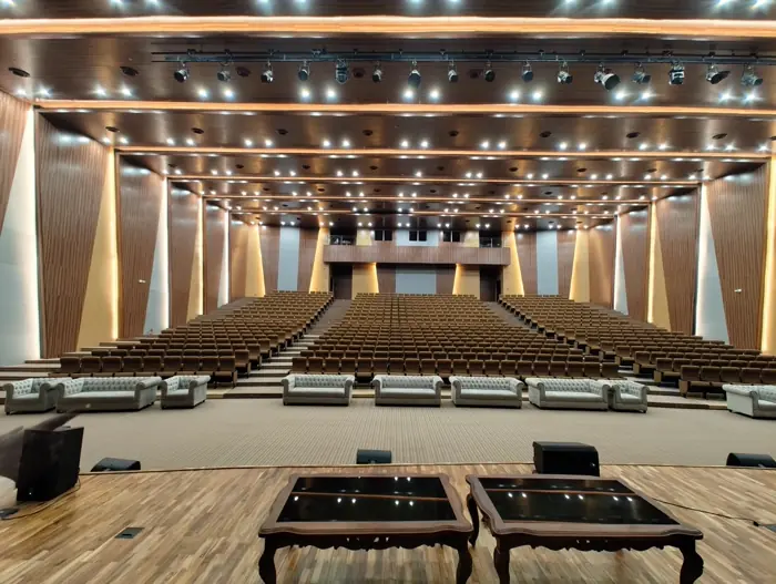 Auditorium with screen, view from the seating